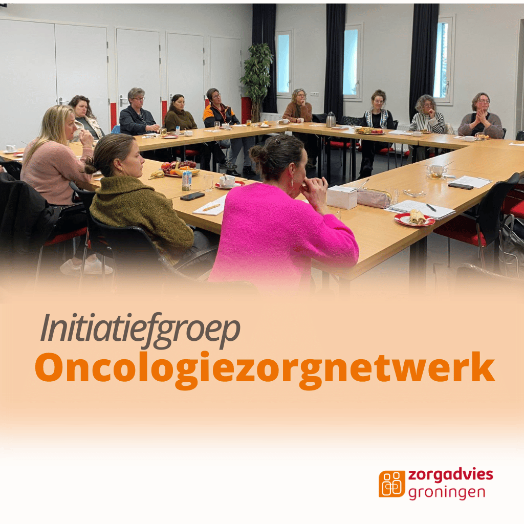 Deelnemers aan tafel bijeenkomst oncologiezorgnetwerk